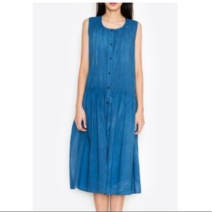 Caron Callahan Hand Dyed Indigo CottonDress
